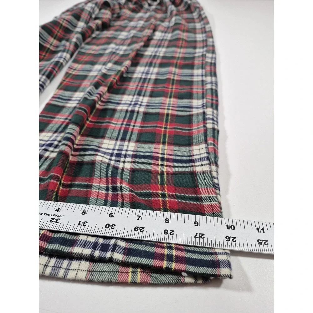 Polo Ralph Lauren Pajama Pants Mens L Green Plaid Flannel Sleepwear Drawstring